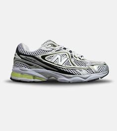 کفش کتانی مردانه و زنانه سفید نقره ای لیمویی NEW BALANCE 1064 مدل 5626