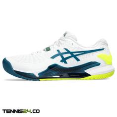 کفش تنیس مردانه اسیکس Asics Gel-Resolution 9- سفید/زرد