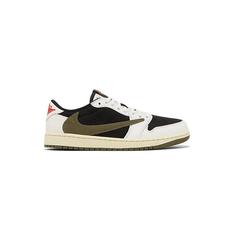 کفش نایک ایرجردن 1 تراویس اسکات زیتونی ساق کوتاه Nike Travis Scott Air Jordan 1 Low OG Olive