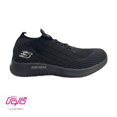 کتانی اسکیچرز SKECHERS بافتی زنانه مشکی (بند نما)