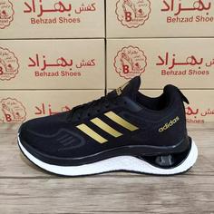 کتونی adidas آدیداس زیره کپسولی مردانه پسرانه رنگ مشکی سایز 41 تا 44 کفی طبی زیره کپسولی لژ 4 سانتی رویه بافت خارجی سبک 