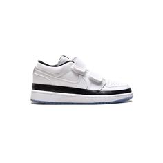 کتونی نایک ایرجردن 1 دوبل ساق کوتاه سفید Nike Air Jordan 1 retro Low double strap White