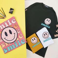 تیشرت لانگ لش طرح Smile