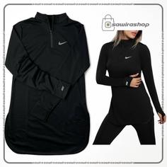 مانتو ورزشی نیم زیپ مشکی نایک (Nike) – (کد: 1551)