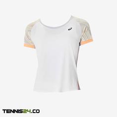 تی شرت تنیس زنانه اسیکس Asics Women Court Graphic SS Top- سفید