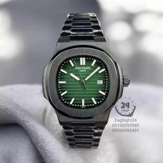 ساعت پتک فیلیپ ناتیلوس مشکی صفحه سبز کوارتز Patek Philippe Nautilus