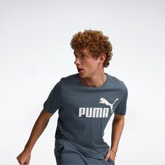 تیشرت مردانه پوما مدل Puma Essentials Slim Short Sleeve T-Shirt Grey Blue White 58666710