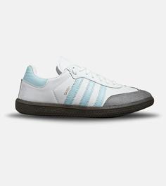 کفش کتانی مردانه و زنانه سفید آبی ADIDAS Samba مدل 5614