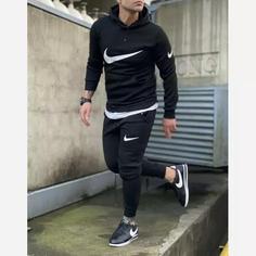 ست هودی و اسلش NIKE مشکی