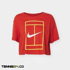 تی‌شرت تنیس زنانه نایک Nike Court Dri-FIT Heritage – نارنجی