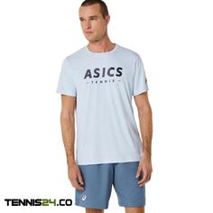 تی شرت مردانه آسیکس Asics Court Tennis Graphic- آبی