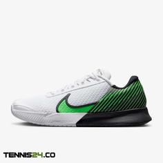 کفش تنیس مردانه نایک NikeCourt Air Zoom Vapor Pro 2 – مشکی/سفید/سبز