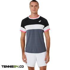 تی شرت تنیس مردانه اسیکس Asics Match SS Top- طوسی