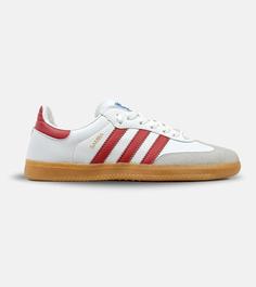 کفش کتانی مردانه سفید قرمز ADIDAS Samba مدل 4233