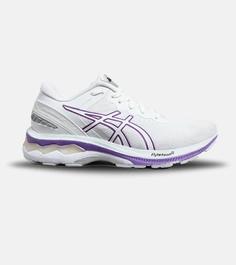 کتانی مردانه و زنانه سفید بنفش ASICS GEL-KAYANO 27 مدل 6178