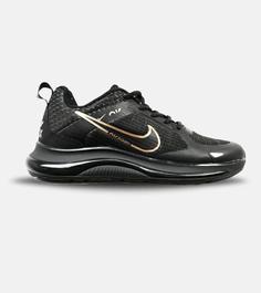 کفش کتانی مردانه مشکی طلایی Nike air max zoom مدل 4131