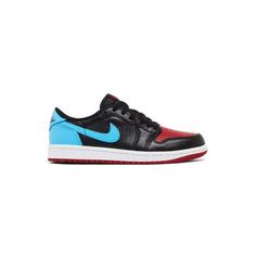 کتونی نایک ایرجردن 1 ساق کوتاه مشکی آبی قرمز Nike Air Jordan 1 Low OG NC to Chi