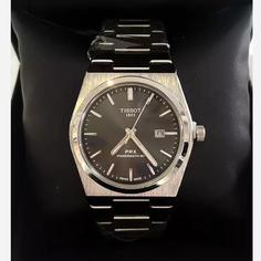 ساعت مردانه تیسوت بند استیل صفحه مشکی Tissot Prx