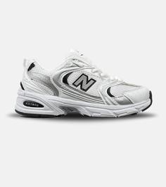 کفش کتانی مردانه و زنانه سفید طوسی NEW BALANCE 530 مدل 4125