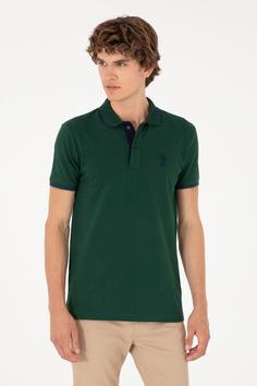 تیشرت یقه پلو مردانه یو اس پلو اورجینال سبز U.S. Polo Assn. 1015286