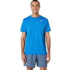 تی شرت تنیس مردانه اسیکس Asics Court Stripe SS Top- آبی