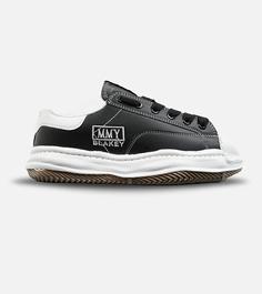 کفش کتانی مردانه مشکی سفید BLAKEY LOW SNEAKER مدل 3087