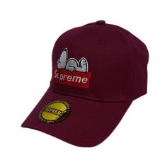 کلاه بیسبالی قرمز تیره سوپریم supreme