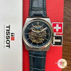 ساعت مچی مردانه تیسوت نبضی موتور ژاپن صفحه اسکلتون رنگبندی tissot