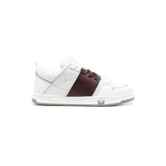 کتونی ولنتینو گاراوانی سفید زرشکی Valentino Garavani Open Skate White Crimson