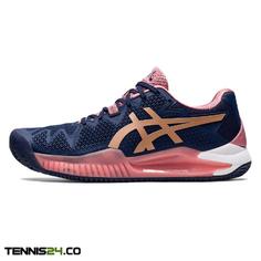 کفش تنیس زنانه اسیکس Asics Gel-Resolution 8 Clay- سرمه ای