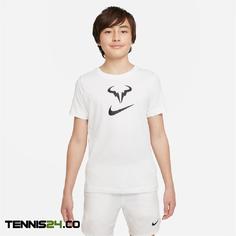 تی شرت تنیس پسرانه نایک Nike Dri-Fit Rafa- سفید