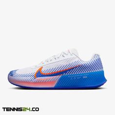 کفش تنیس مردانه نایک Nike Court Air Zoom Vapor 11 Tennis Shoes- سفید/ آبی