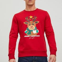 پلیور مردانه رصان قرمز برند jack jones JORTOON SWEAT CREW NECK X