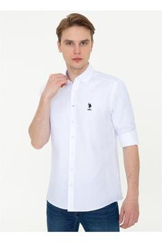 پیراهن مردانه یو اس پلو اورجینال سفید U.S. Polo Assn. Gexreg022y.