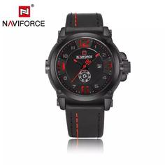 ساعت مردانه اورجینال برند اسکمی -کد :NAVIFORCE 9122  - مشکی قرمز