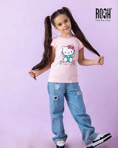 تیشرت طرح Hello Kitty دخترانه (18 ماه تا 4 سال) کد 626411