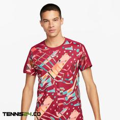 تیشرت تنیس مردانه نایک NikeCourt Dri-FIT Slam- زرشکی