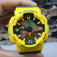 ساعت مچی مردانه کاسیو جیشاک زرد رنگ casio G-shock 