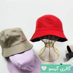 کلاه دخترانه و زنانه باکت دورو کتان کجراه سایز بزرگسال شیک 