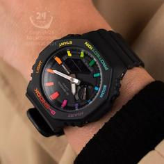 ساعت کاسیو جی شاک مدل GA-2100 black rainbow بالاترین کیفیت تمام فول.تنظیم اتوماتیک با پایتخت کشورها ،دارای سنسور اتولایت