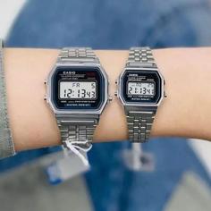 ست ساعت مچی زنانه مردانه نوستالژی دیجیتال کاسیو Casio رنگبندی