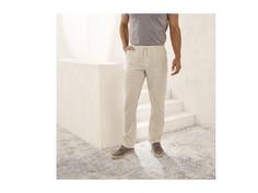 شلوار کنف مردانه برند لیورجی کد ۴۰۸۴۵۴۲ Straight fit trousers in a linen blend