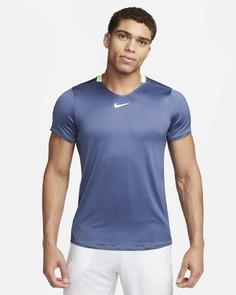 تی شرت تنیس مردانه نایک NikeCourt Dri-FIT Advantage- آبی