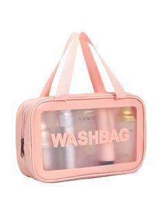 کیف شنا صورتی زنانه و دخترانه واش بگ ( wash bag ) فانتزی و شیک سایز متوسط