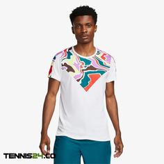 تیشرت تنیس مردانه نایک NikeCourt Dri-FIT Slam – سفید/رنگی