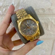 ساعت رولکس مردانه دیت جاست طلایی عدد خطی Rolex Datejust