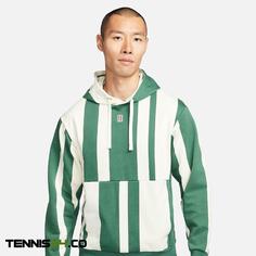 هودی تنیس مردانه نایک NikeCourt Heritage Dri-FIT Fleece- سبز