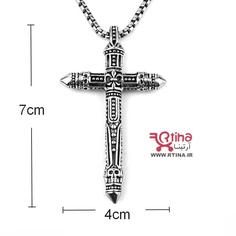 گردنبند صلیب طرح دار و جدید دخترانه و پسرانه + زنجیر رایگان 70 سانتیمتری