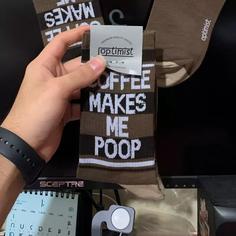 جوراب ساقدار طرح Coffee makes me poop اسپرت کش انگلیسی فری سایز