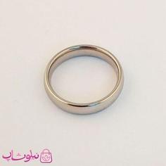 حلقه یا رینگ استیل ساده نقره ای کد 604 - 7